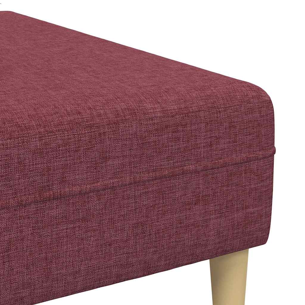 Stoffsofa mit Kissen Weinrot 208 cm Stoff