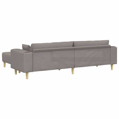 Stoffsofa mit Kissen Taupe 208 cm Stoff