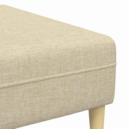 Stoffsofa mit Kissen Creme 208 cm Stoff