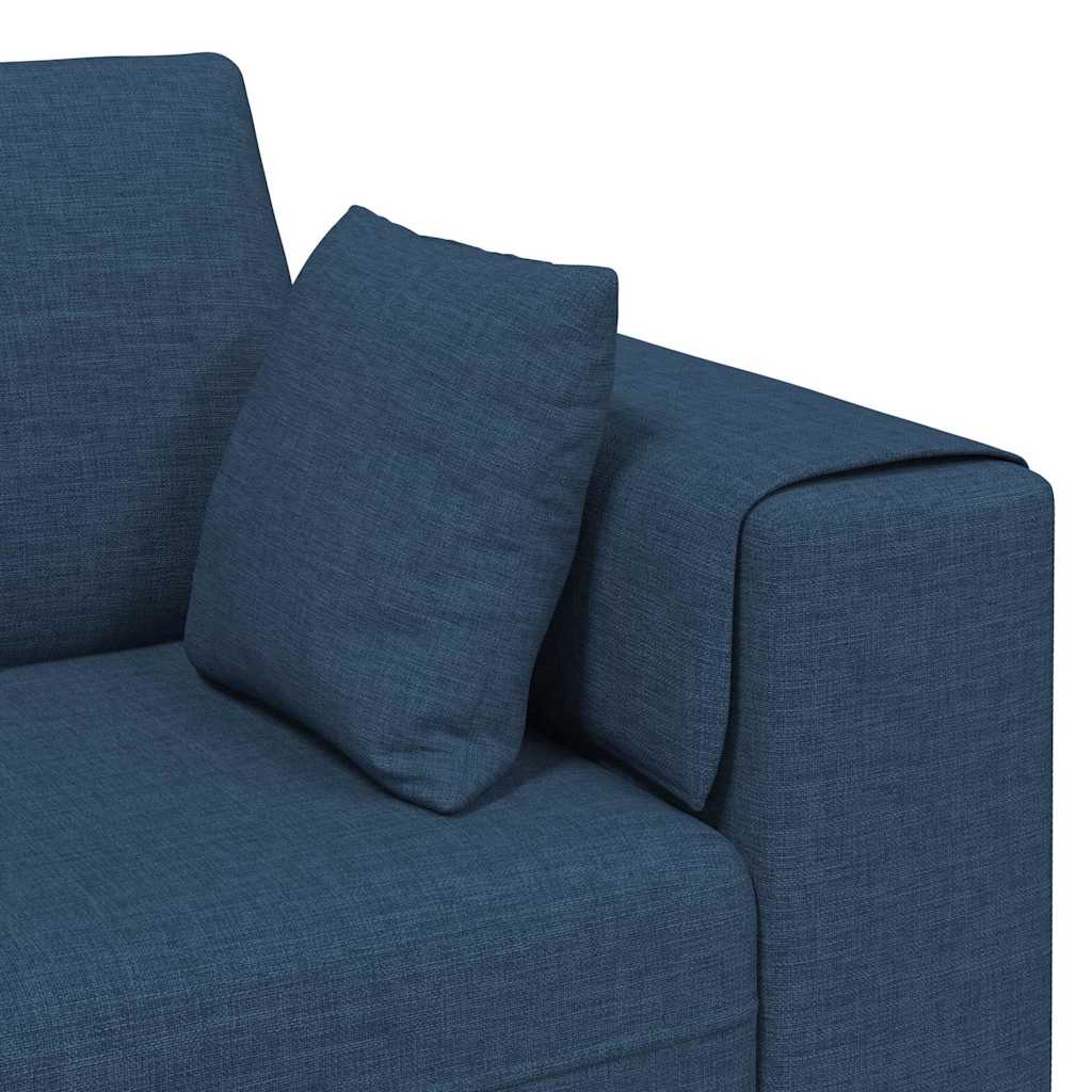 Stoffsofa mit Kissen Blau 208 cm Stoff