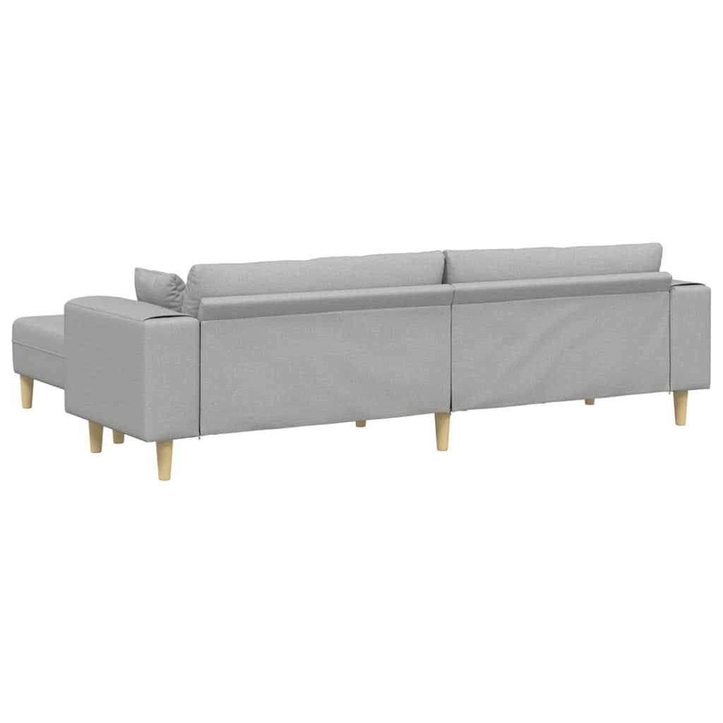 Stoffsofa mit Kissen Wolkengrau 208 cm Stoff