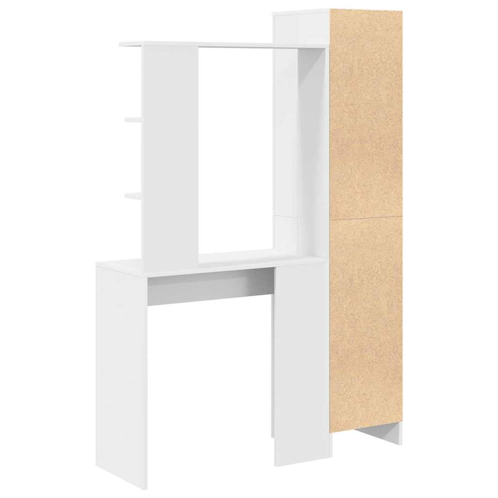 Schreibtisch mit Stauraum 2 pcs Weiß 78,5 x 37 x 154,5 cm