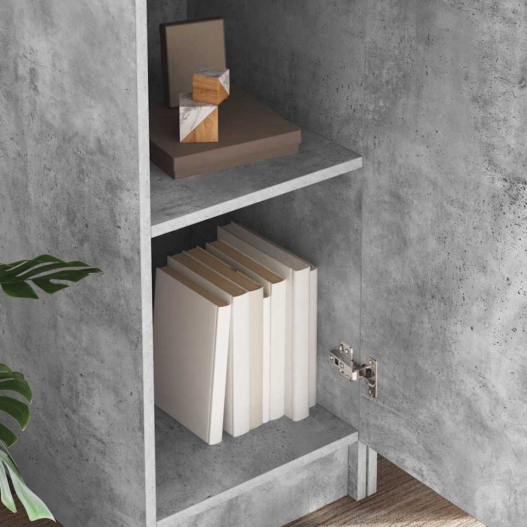 Schreibtisch mit Stauraum 2 pcs Beton Grau 78,5 x 37 x 154,5 cm