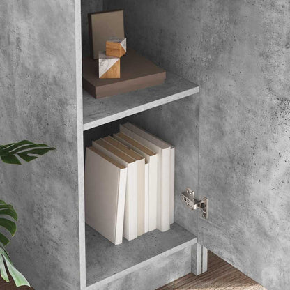 Schreibtisch mit Stauraum 2 pcs Beton Grau 78,5 x 37 x 154,5 cm