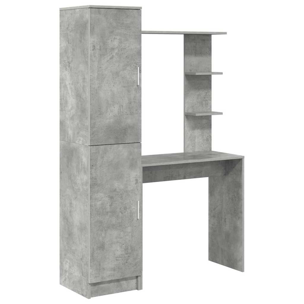 Schreibtisch mit Stauraum 2 pcs Beton Grau 78,5 x 37 x 154,5 cm
