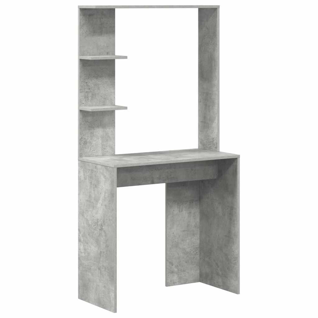 Schreibtisch mit Stauraum 2 pcs Beton Grau 78,5 x 37 x 154,5 cm