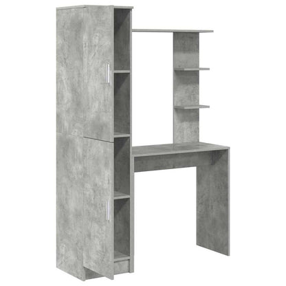 Schreibtisch mit Stauraum 2 pcs Beton Grau 78,5 x 37 x 154,5 cm