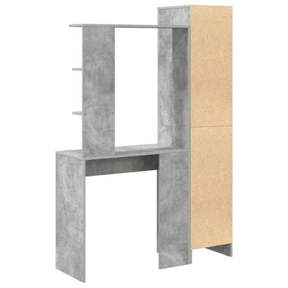 Schreibtisch mit Stauraum 2 pcs Beton Grau 78,5 x 37 x 154,5 cm