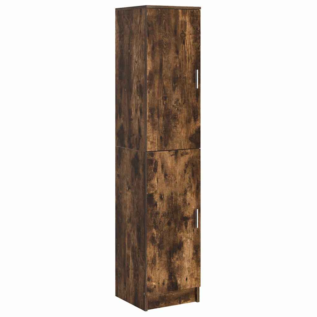 Schreibtisch mit Stauraum mit Regal 2 pcs Geräucherte Eiche