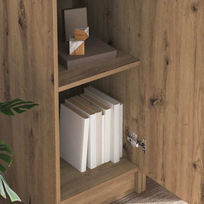 Schreibtisch mit Stauraum mit Regal mit Tür 2 pcs Artisan-Eiche