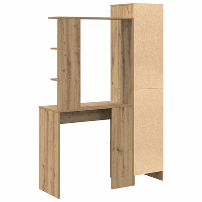 Schreibtisch mit Stauraum mit Regal mit Tür 2 pcs Artisan-Eiche