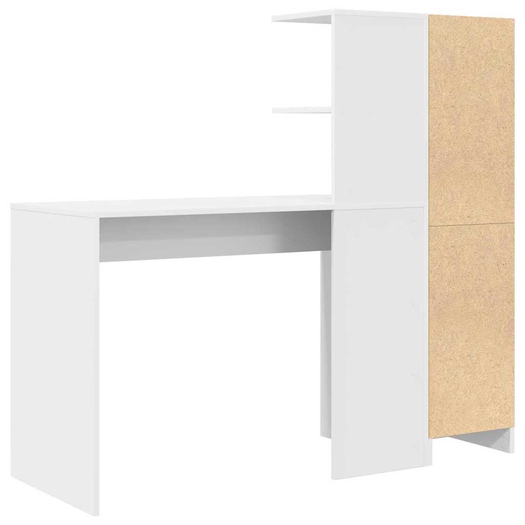 Schreibtisch mit Stauraum mit Tür 2 pcs Weiß 102 x 50 x 124 cm