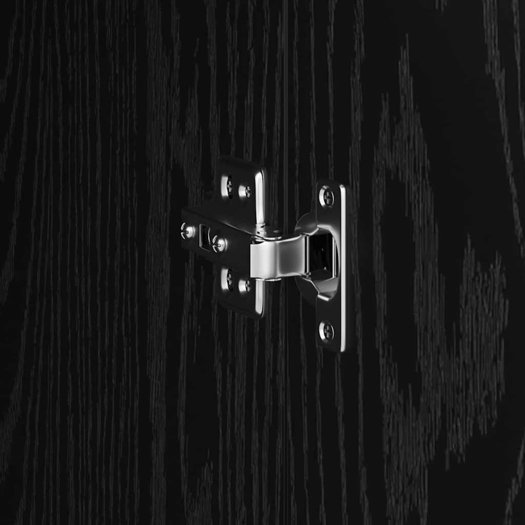 Schreibtisch mit Stauraum mit Regal 2 pcs Schwarz Eichen-Optik