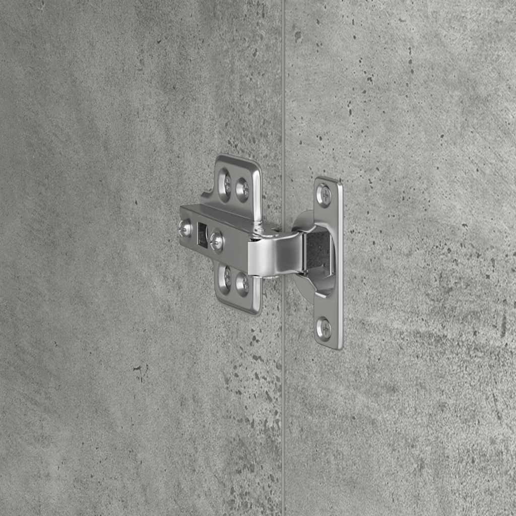 Schreibtisch mit Stauraum 2 pcs Beton Grau 102 x 50 x 124 cm