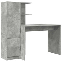 Schreibtisch mit Stauraum 2 pcs Beton Grau 102 x 50 x 124 cm