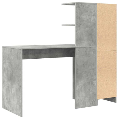 Schreibtisch mit Stauraum 2 pcs Beton Grau 102 x 50 x 124 cm