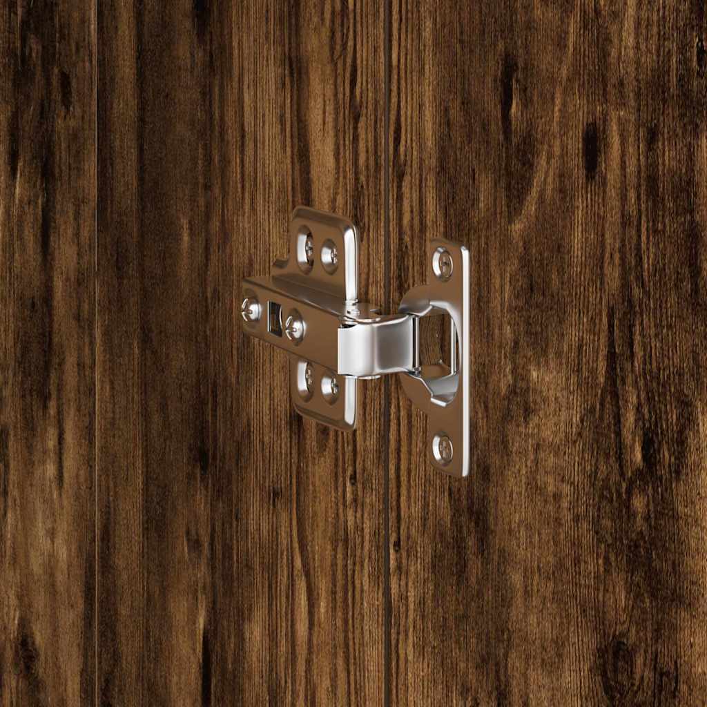 Schreibtisch mit Stauraum mit Regal 2 pcs Geräucherte Eiche