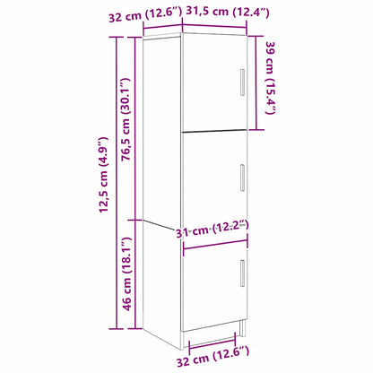 Schreibtisch mit Stauraum mit Regal 2 pcs Geräucherte Eiche