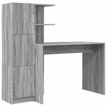 Schreibtisch mit Stauraum 2 pcs Grau Sonoma 102 x 50 x 124 cm