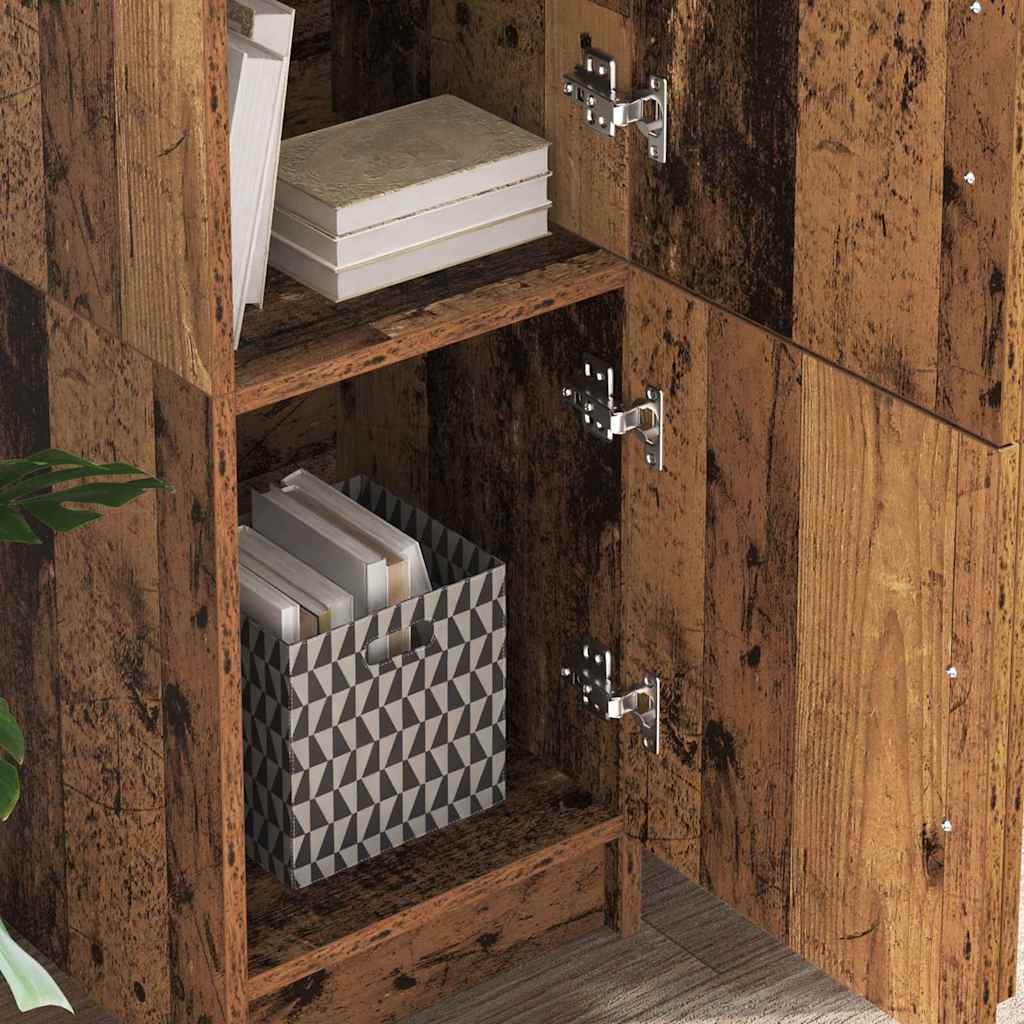 Schreibtisch mit Stauraum 2 pcs Altholz 102 x 50 x 124 cm