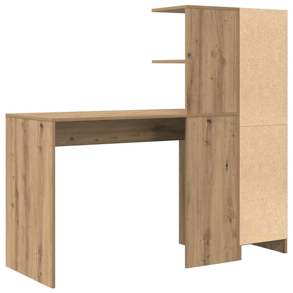 Schreibtisch mit Stauraum 2 pcs Artisan-Eiche 102 x 50 x 124 cm