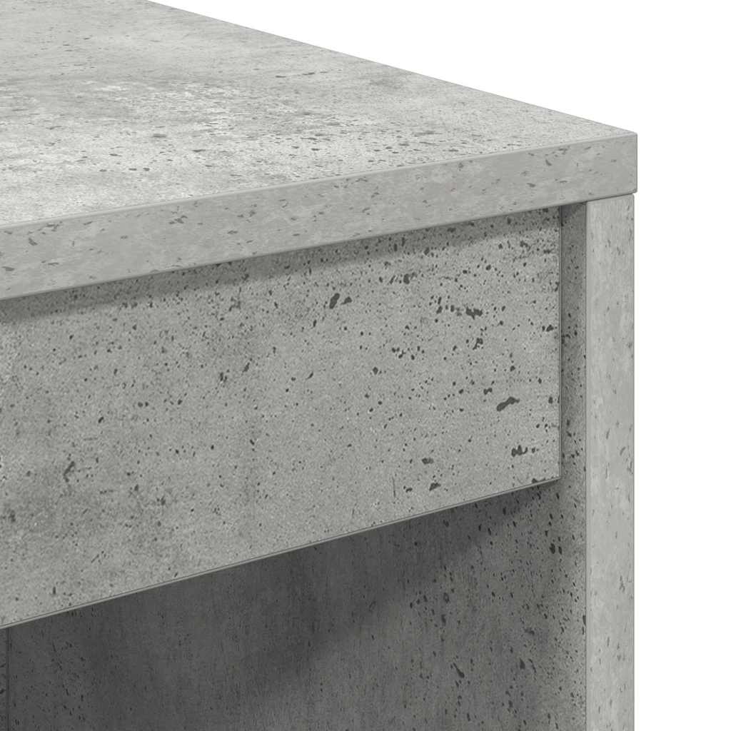 Schreibtisch mit Stauraum 2 pcs Beton Grau 45,5 x 34 x 127 cm