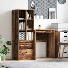 Schreibtisch mit Stauraum 2 pcs Altholz 45,5 x 34 x 127 cm