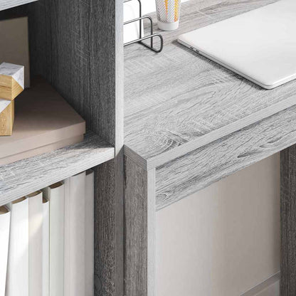 Schreibtisch mit Stauraum 2 pcs Grau Sonoma 70 x 40 x 76 cm