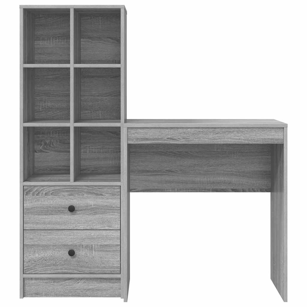 Schreibtisch mit Stauraum 2 pcs Grau Sonoma 70 x 40 x 76 cm