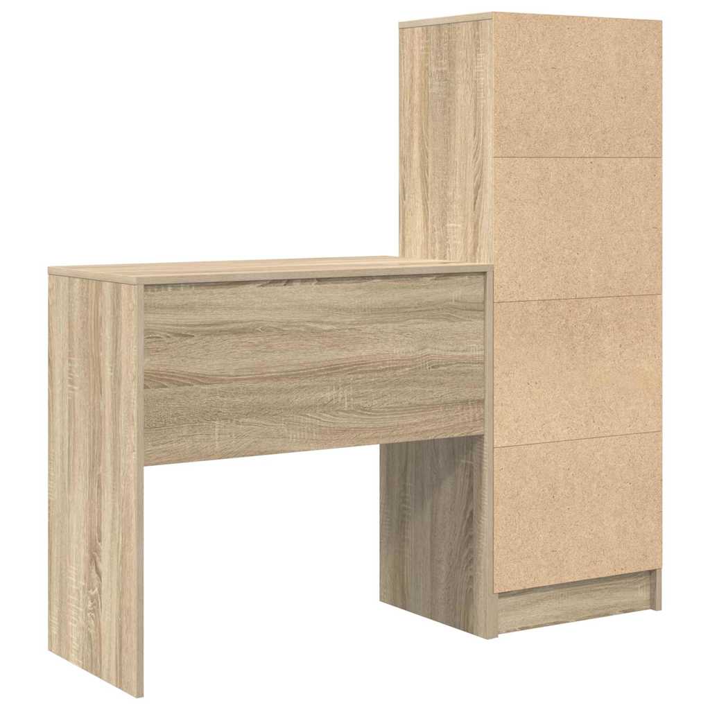 Schreibtisch mit Stauraum 2 pcs Sonoma-Eiche 80 x 40 x 76 cm