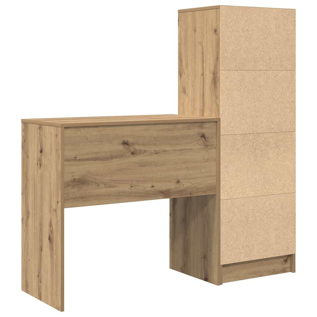 Schreibtisch mit Stauraum 2 pcs Artisan-Eiche 80 x 40 x 76 cm