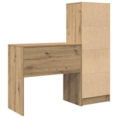 Schreibtisch mit Stauraum 2 pcs Artisan-Eiche 80 x 40 x 76 cm