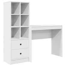 Schreibtisch mit Stauraum mit Regal 2 pcs Weiß 90 x 40 x 76 cm