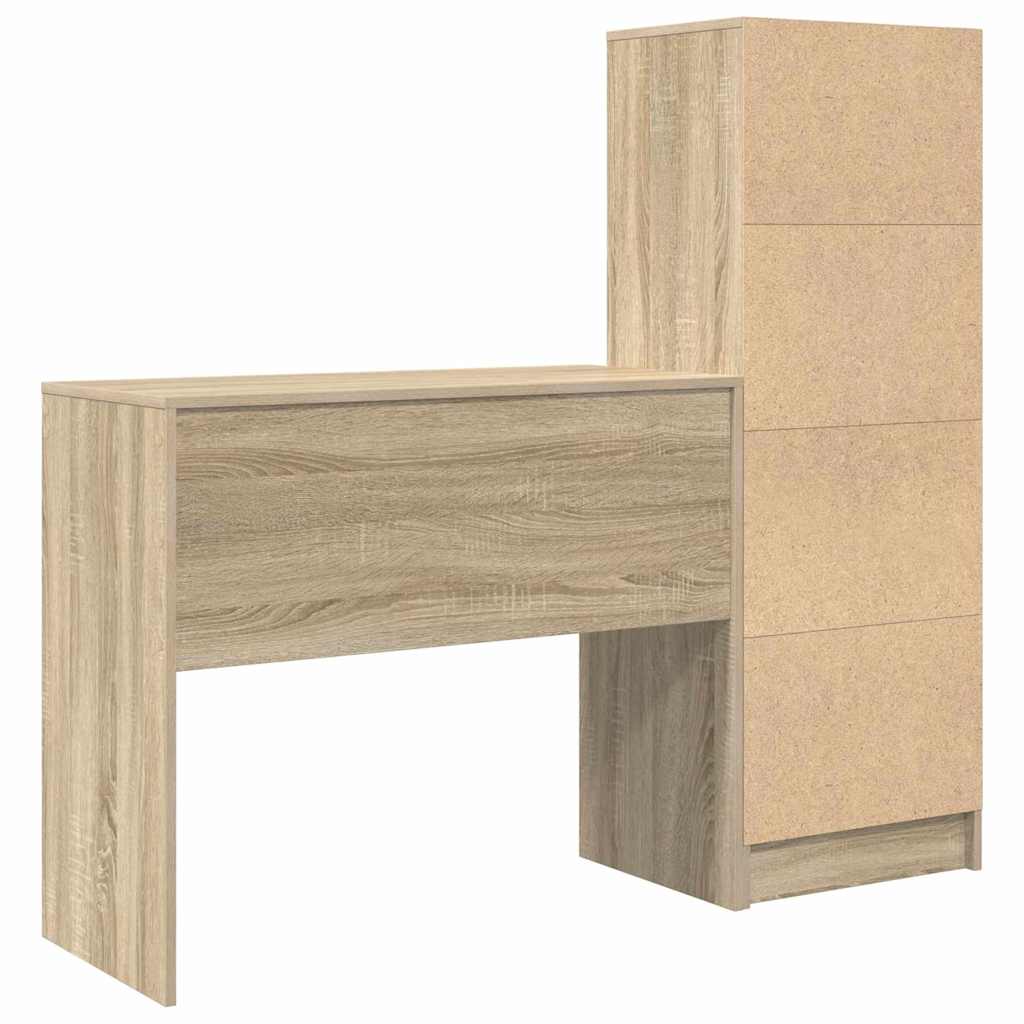 Schreibtisch mit Stauraum 2 pcs Sonoma-Eiche 90 x 40 x 76 cm