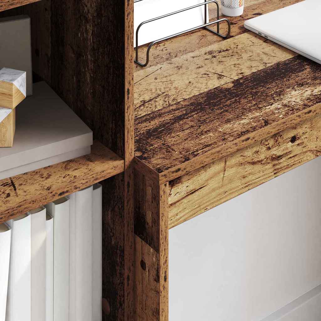 Schreibtisch mit Stauraum 2 pcs Altholz 90 x 40 x 76 cm