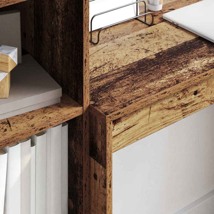 Schreibtisch mit Stauraum 2 pcs Altholz 90 x 40 x 76 cm