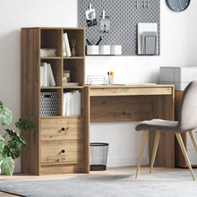 Schreibtisch mit Stauraum 2 pcs Artisan-Eiche 90 x 40 x 76 cm