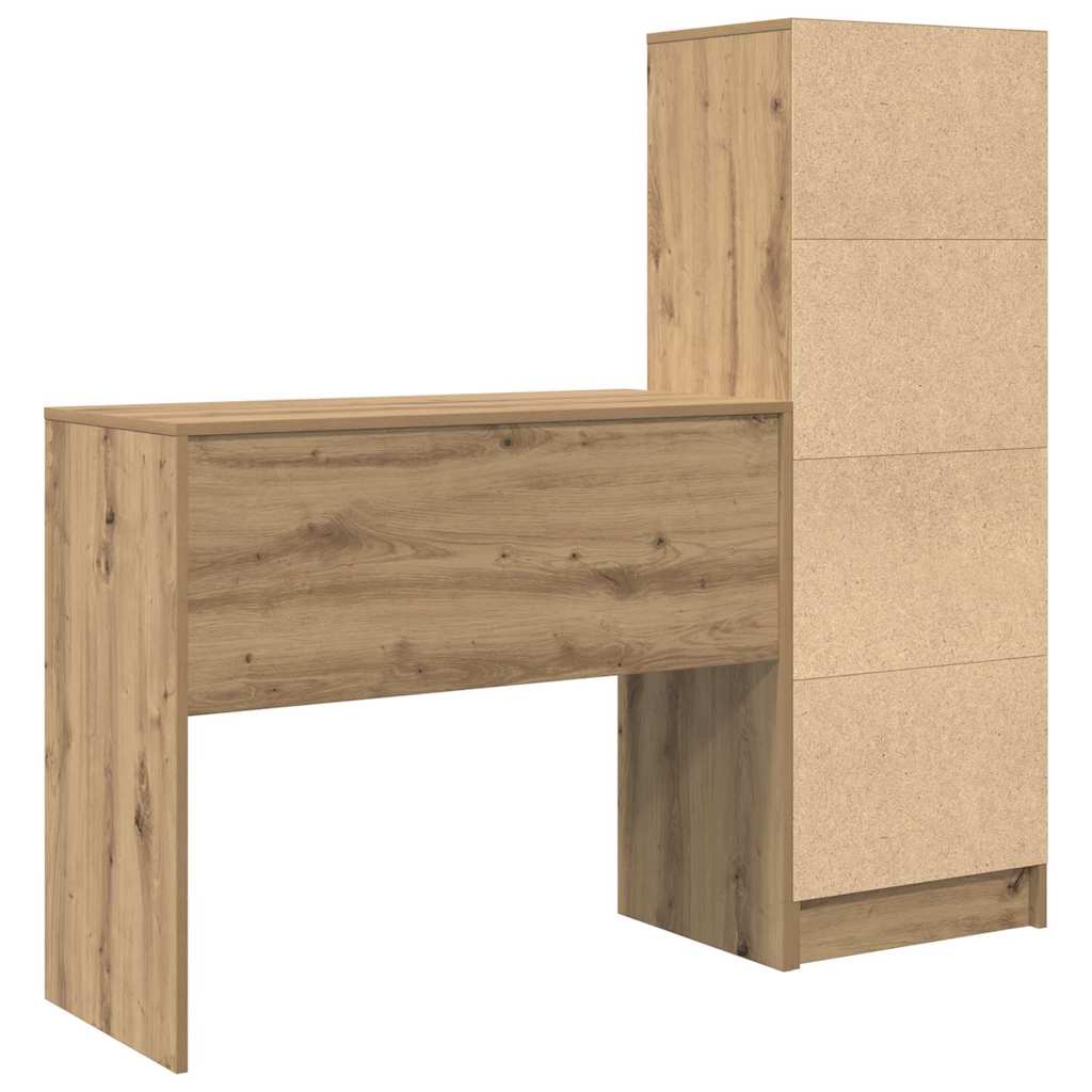 Schreibtisch mit Stauraum 2 pcs Artisan-Eiche 90 x 40 x 76 cm