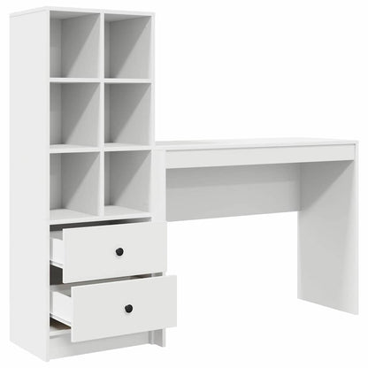 Schreibtisch mit Stauraum mit Regal 2 pcs Weiß 100 x 40 x 76 cm