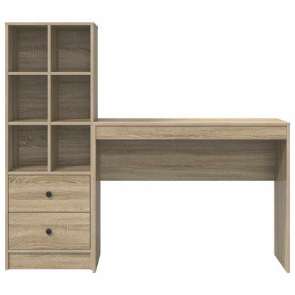 Schreibtisch mit Stauraum 2 pcs Sonoma-Eiche 100 x 40 x 76 cm