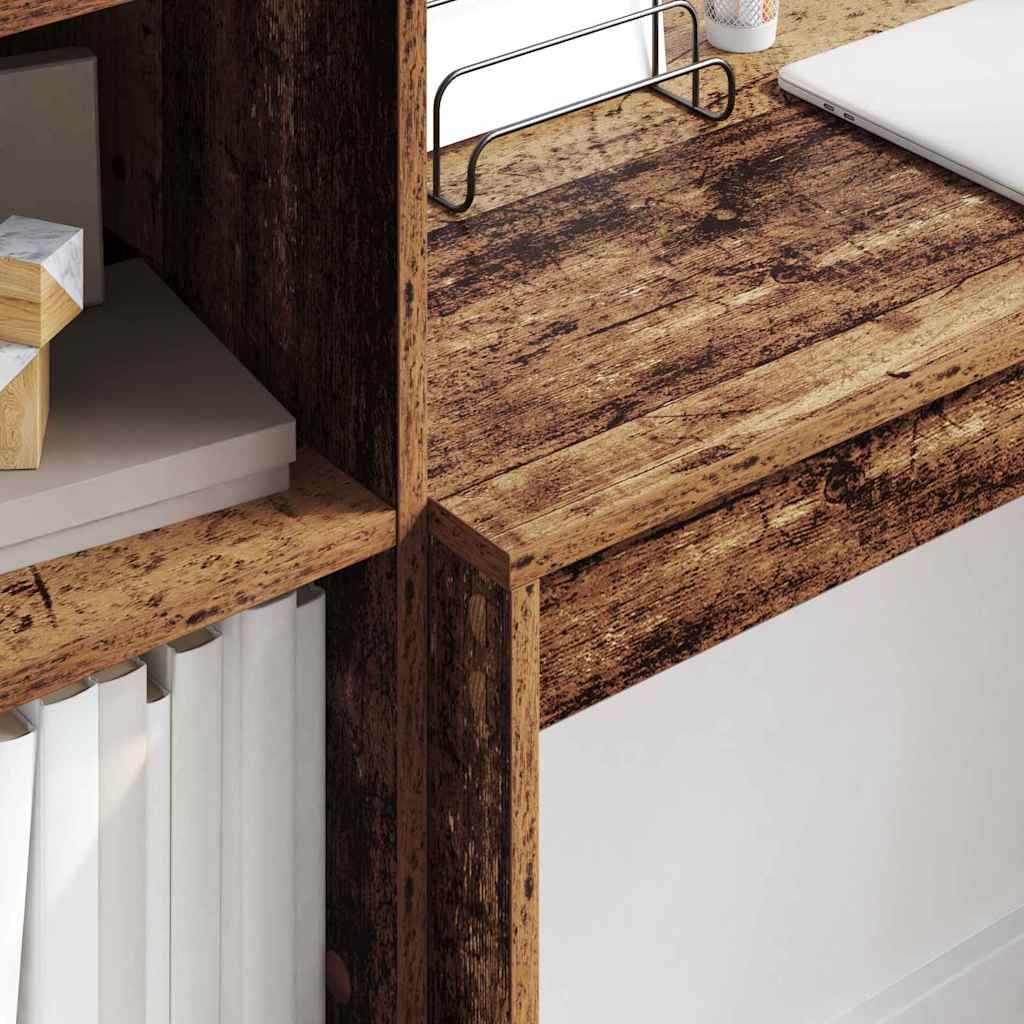 Schreibtisch mit Stauraum 2 pcs Altholz 100 x 40 x 76 cm