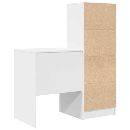 Schreibtisch mit Stauraum mit Regal 2 pcs Weiß 100 x 40 x 76 cm