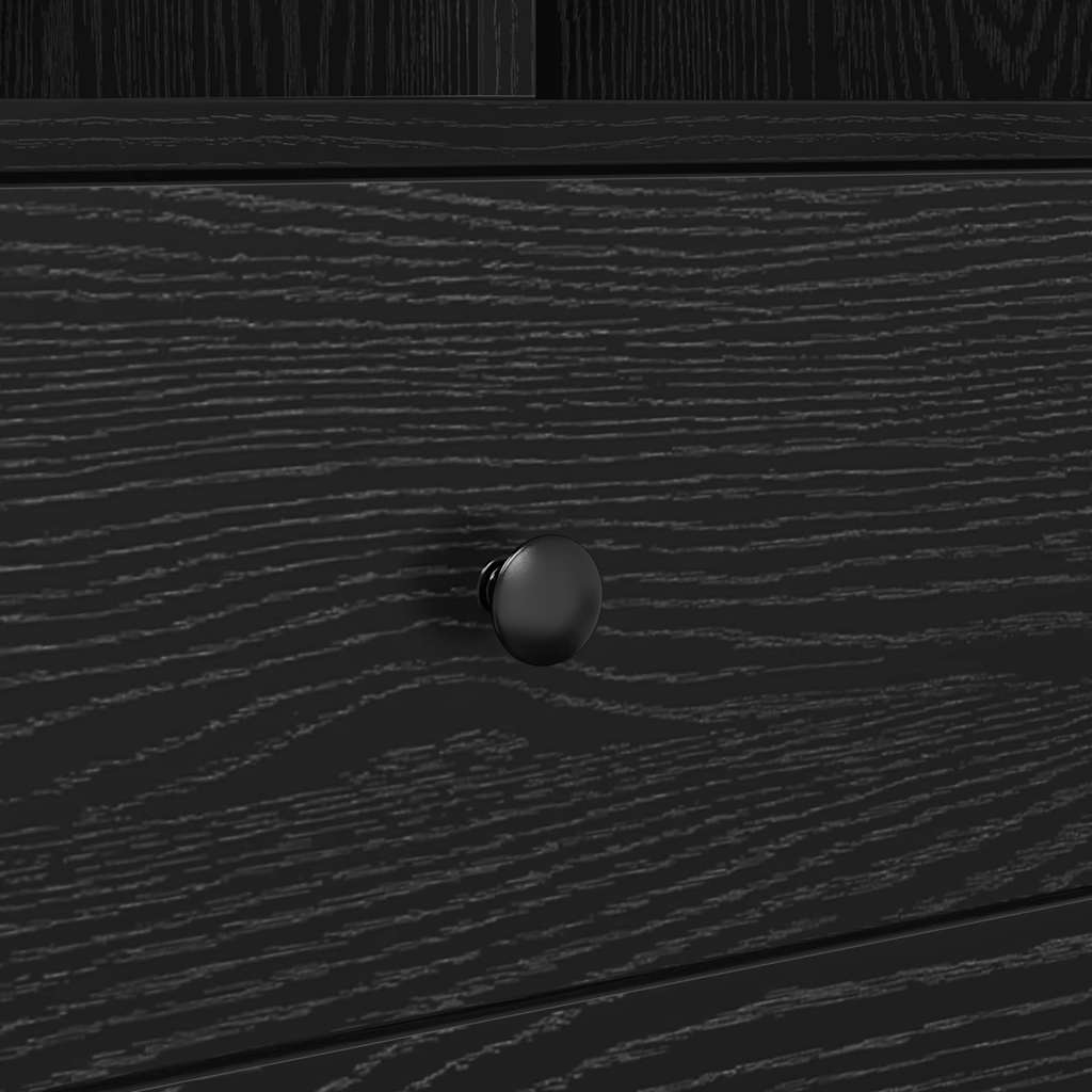 Schreibtisch mit Stauraum mit Regal 2 pcs Schwarz Eichen-Optik