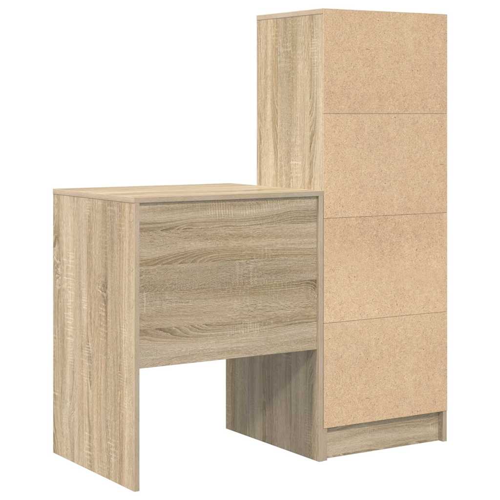 Schreibtisch mit Stauraum 2 pcs Sonoma-Eiche 60 x 50 x 76 cm