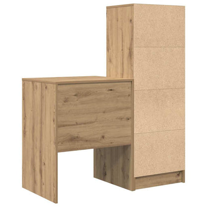 Schreibtisch mit Stauraum 2 pcs Artisan-Eiche 60 x 50 x 76 cm