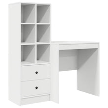 Schreibtisch mit Stauraum mit Regal 2 pcs Weiß 70 x 50 x 76 cm