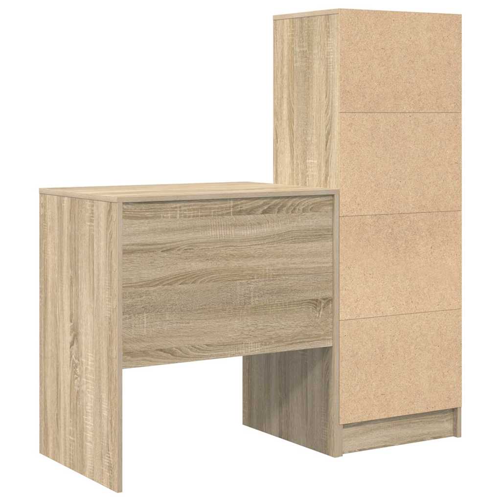 Schreibtisch mit Stauraum 2 pcs Sonoma-Eiche 70 x 50 x 76 cm