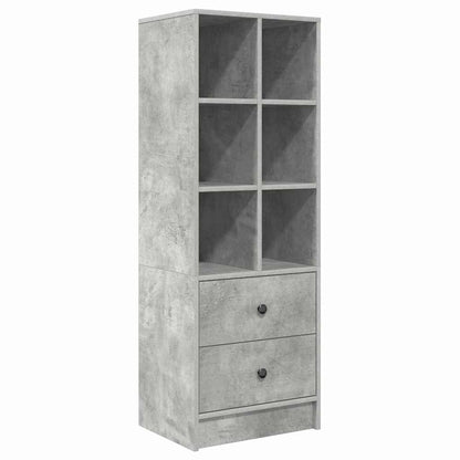 Schreibtisch mit Stauraum 2 pcs Beton Grau 70 x 50 x 76 cm