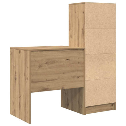 Schreibtisch mit Stauraum 2 pcs Artisan-Eiche 70 x 50 x 76 cm