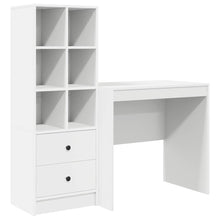 Schreibtisch mit Stauraum mit Regal 2 pcs Weiß 80 x 50 x 76 cm